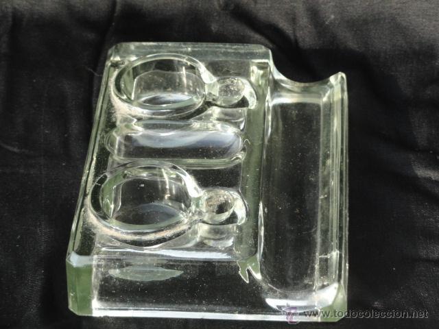 Antig&uuml;edades: BONITO TINTERO DE CRISTAL. - Foto 3