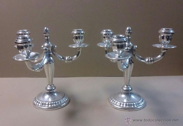 Antig&uuml;edades: Candelabros plateados - Foto 1