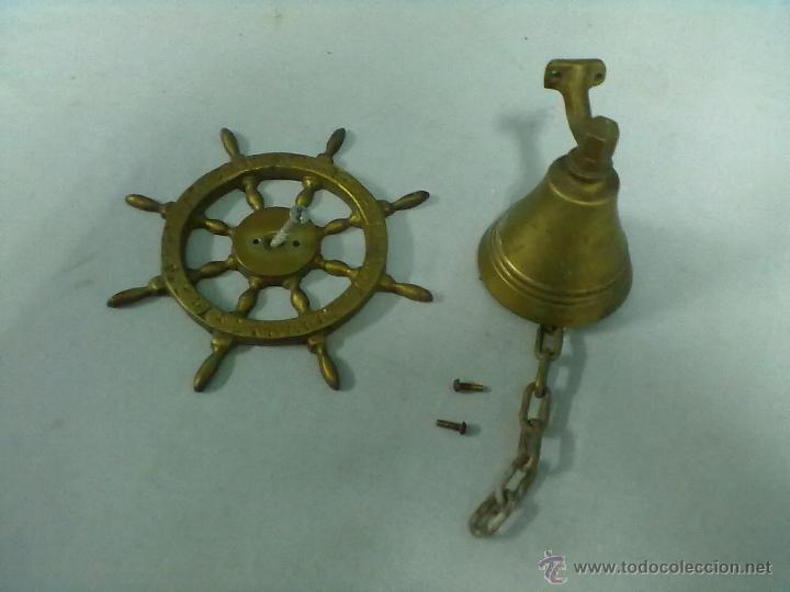 Antig&uuml;edades: CAMPANA RUEDA TIMON BRONCE - Foto 1