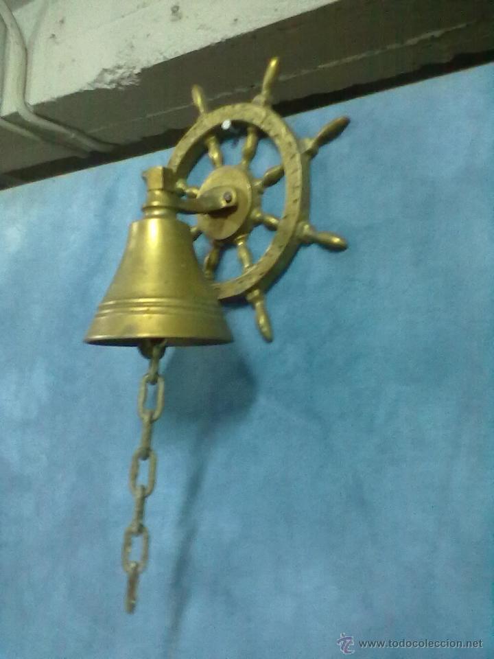 Antig&uuml;edades: CAMPANA RUEDA TIMON BRONCE - Foto 3