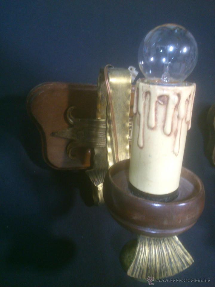 Antig&uuml;edades: APLIQUE VELERO DE FORJA Y MADERA - Foto 2