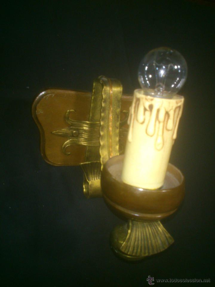 Antig&uuml;edades: APLIQUE VELERO DE FORJA Y MADERA - Foto 3