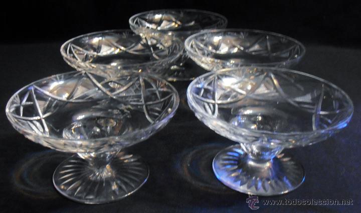 Antig&uuml;edades: 5, CINCO COPAS DE POSTRE, DE CRISTAL MUY ANTIGUAS - Foto 2