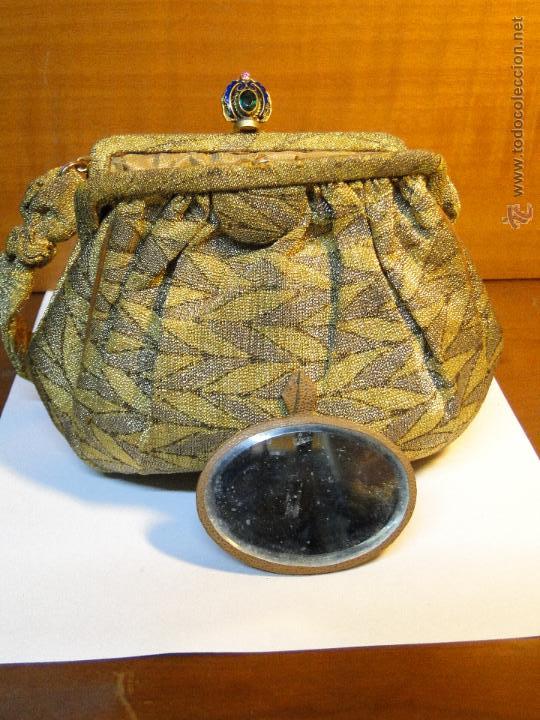 Antig&uuml;edades: ANTIGUO BOLSO MONEDERO CON ESPEJO - Foto 2