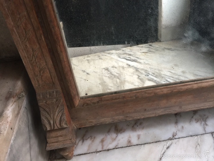 Antig&uuml;edades: ESPEJO ANTIGUO CRISTAL ORIGINAL DE PLOMO - Foto 5