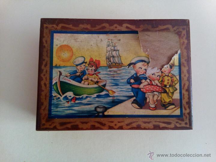Antig&uuml;edades: Antigua caja costurero en madera - Foto 1
