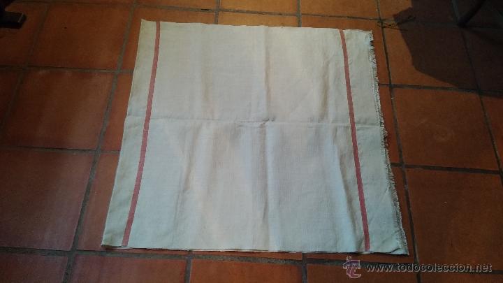 Antiques: ANTIGUO PA&Ntilde;O COCINA LINO ARTESANAL A ESTRENAR. 84 x 83 cm