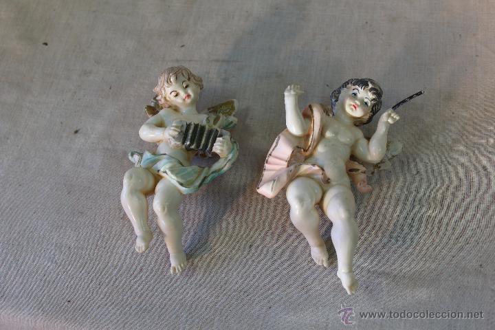 Antig&uuml;edades: PAREJA DE ANGELES EN RESINA - Foto 2