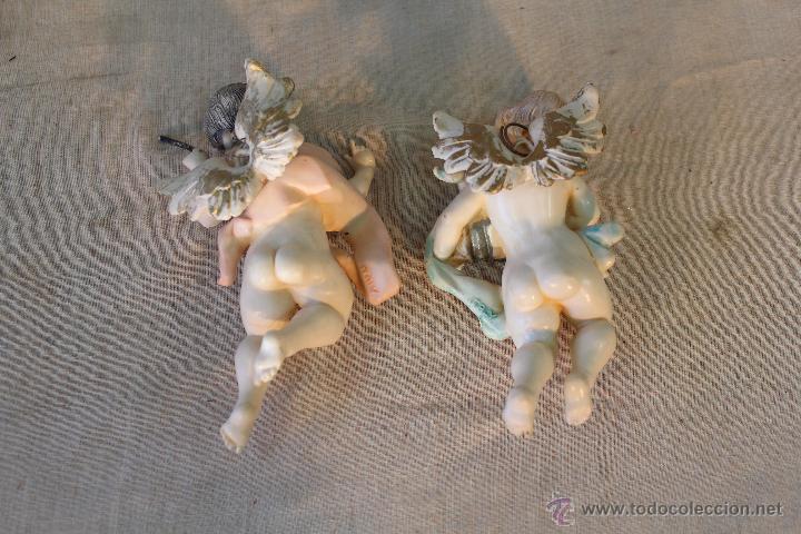 Antig&uuml;edades: PAREJA DE ANGELES EN RESINA - Foto 3