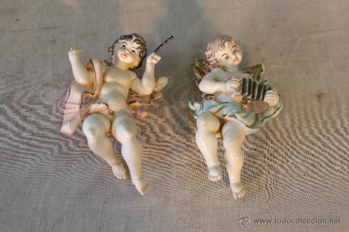 Antig&uuml;edades: PAREJA DE ANGELES EN RESINA - Foto 4