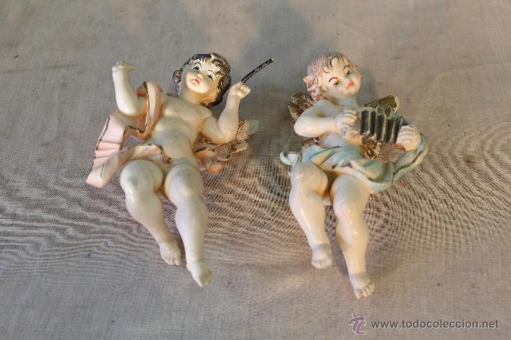 Antig&uuml;edades: PAREJA DE ANGELES EN RESINA - Foto 5
