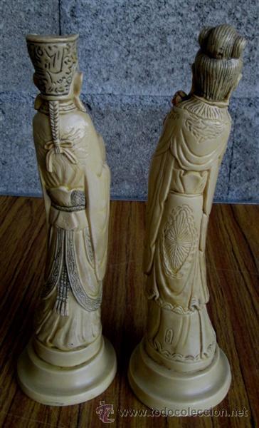 Antig&uuml;edades: PAREJA CHINOS de pasta - Foto 2
