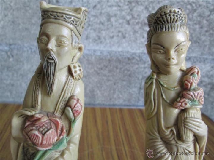 Antig&uuml;edades: PAREJA CHINOS de pasta - Foto 3
