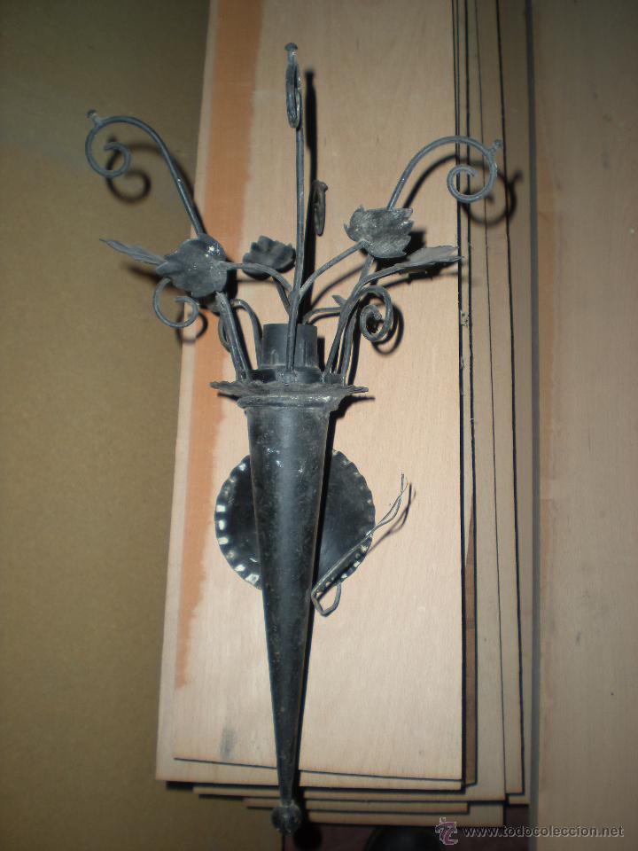 Antig&uuml;edades: portal&aacute;mparas de pared 44x25cm - Foto 1