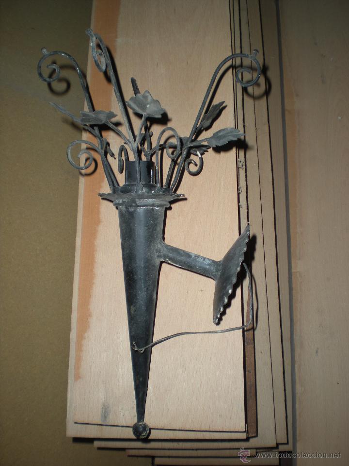 Antig&uuml;edades: portal&aacute;mparas de pared 44x25cm - Foto 2