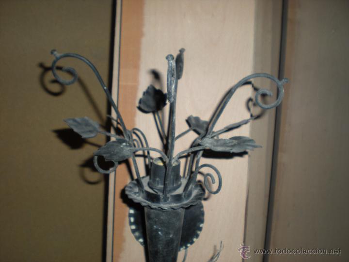 Antig&uuml;edades: portal&aacute;mparas de pared 44x25cm - Foto 3