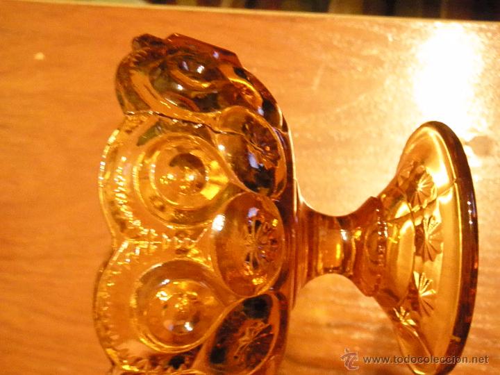 Antig&uuml;edades: BOMBONERA DE CRISTAL AMARILLO - Foto 2