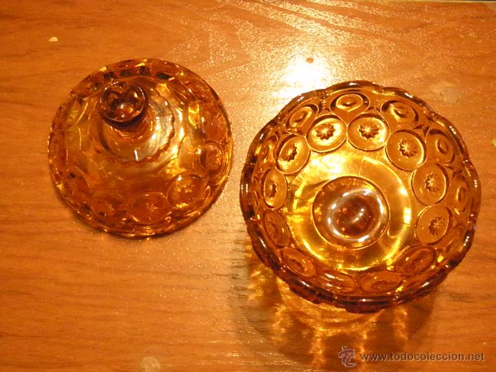 Antig&uuml;edades: BOMBONERA DE CRISTAL AMARILLO - Foto 4