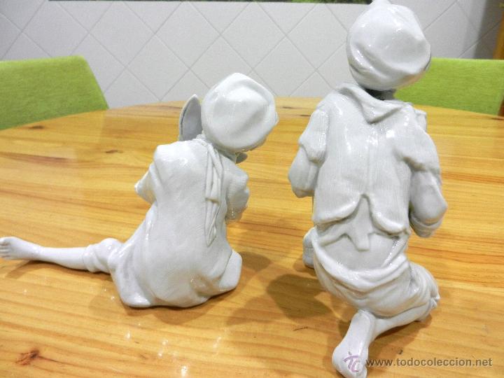 Antig&uuml;edades: 2 figuras en porcelana, 21 cms. - Foto 3