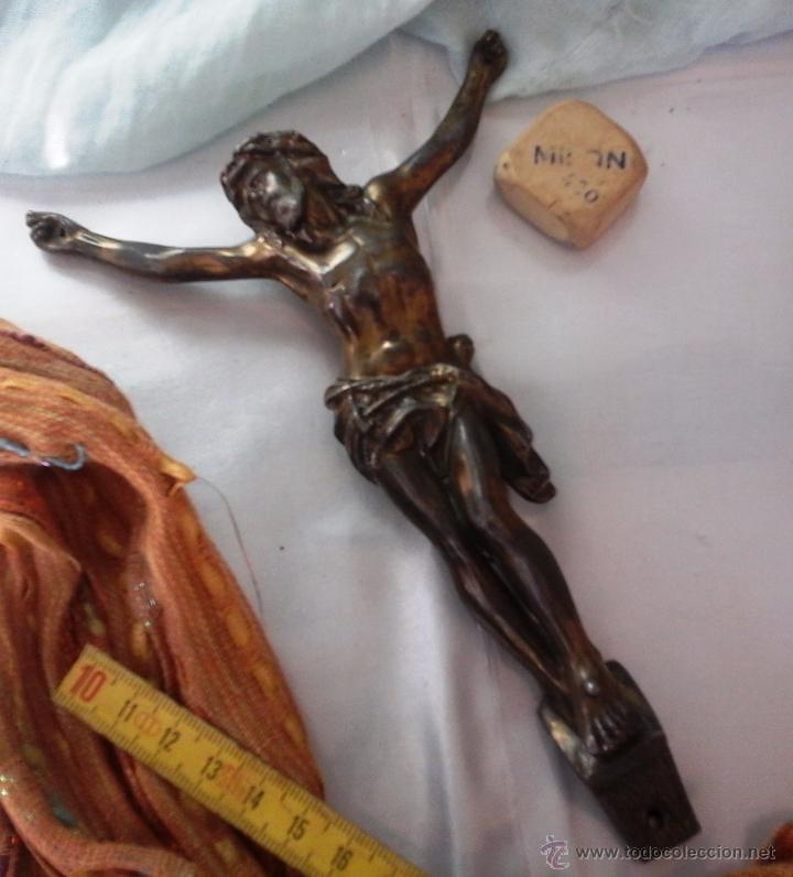 Antig&uuml;edades: CRISTO EN METAL. VIEJO: - Foto 1