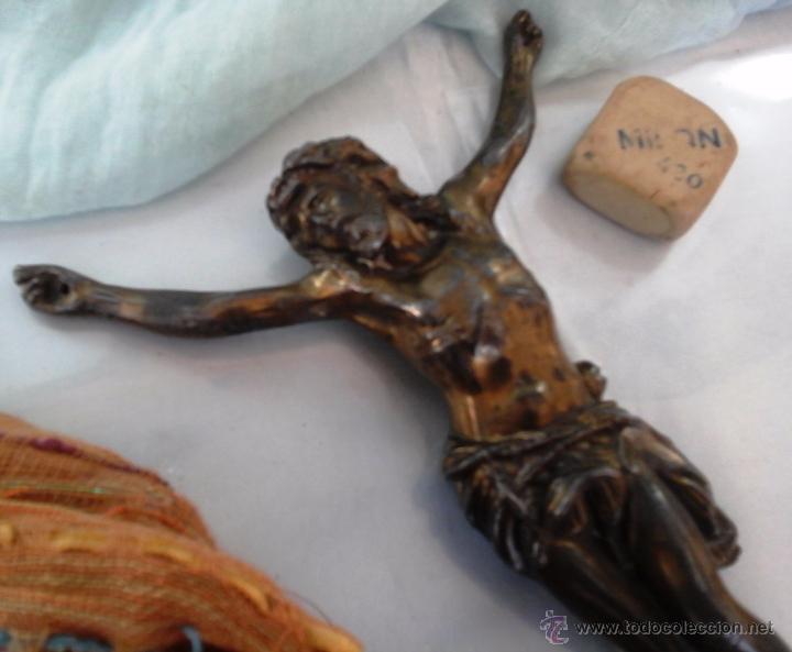 Antig&uuml;edades: CRISTO EN METAL. VIEJO: - Foto 2