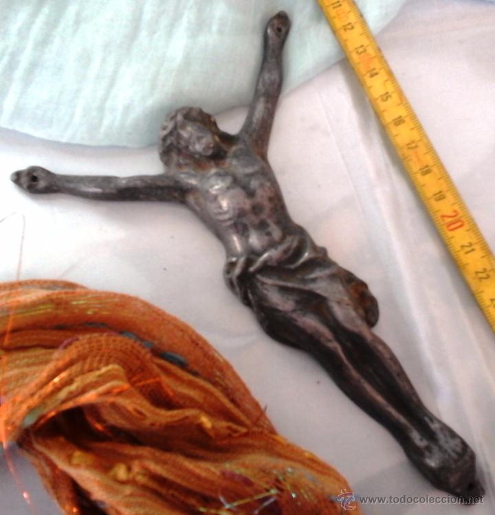 Antig&uuml;edades: CRISTO EN METAL. VIEJO: - Foto 1