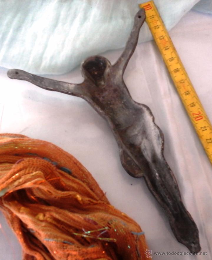 Antig&uuml;edades: CRISTO EN METAL. VIEJO: - Foto 3
