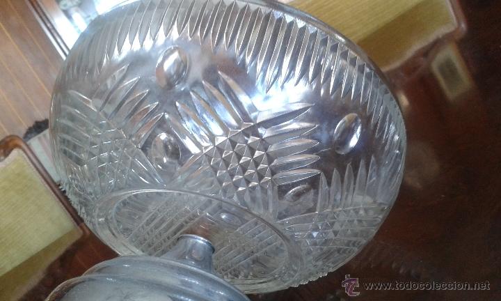 Antig&uuml;edades: ANTIGUO CENTRO DE CRISTAL CON BASE DE LATON - Foto 4