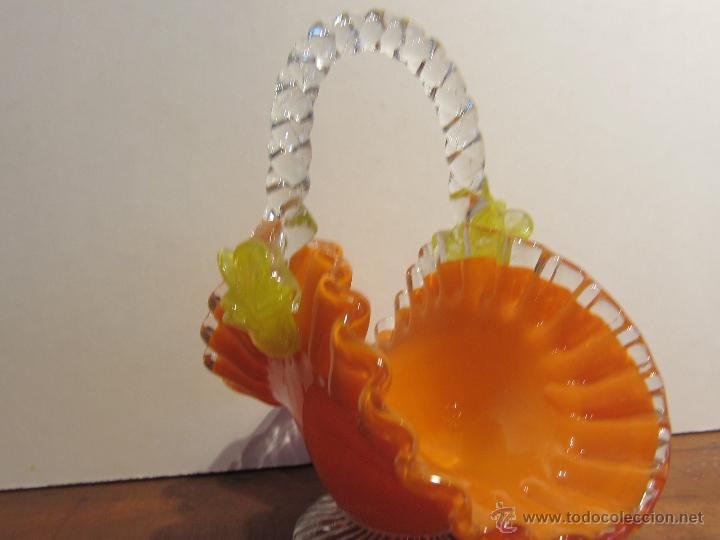 Antig&uuml;edades: cesta cristal de murano - Foto 3