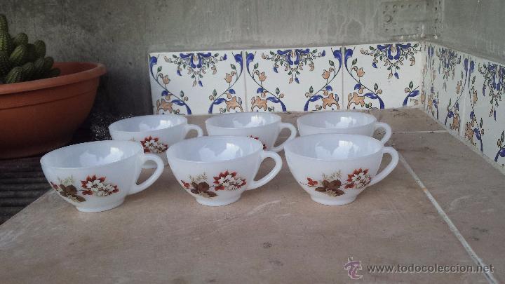 Antig&uuml;edades: juego de 6 tazas de desayuno , arcopal - Foto 1
