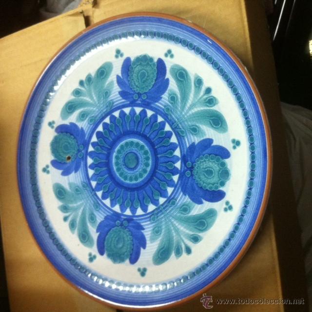 Antig&uuml;edades: PLATO DE CERAMICA PINTADO A MANO - Foto 1