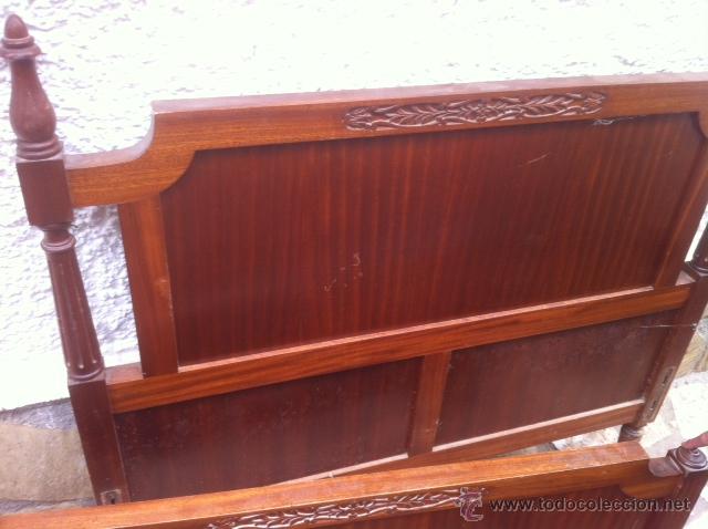 Antig&uuml;edades: CAMA DE MADERA - Foto 3