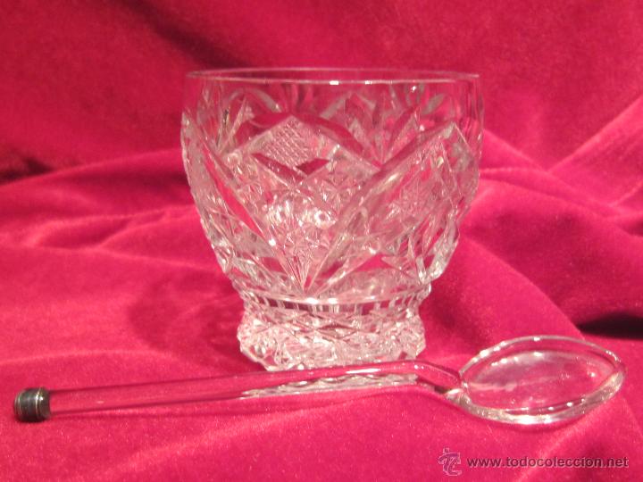 Antig&uuml;edades: salero de cristal y plata - Foto 2