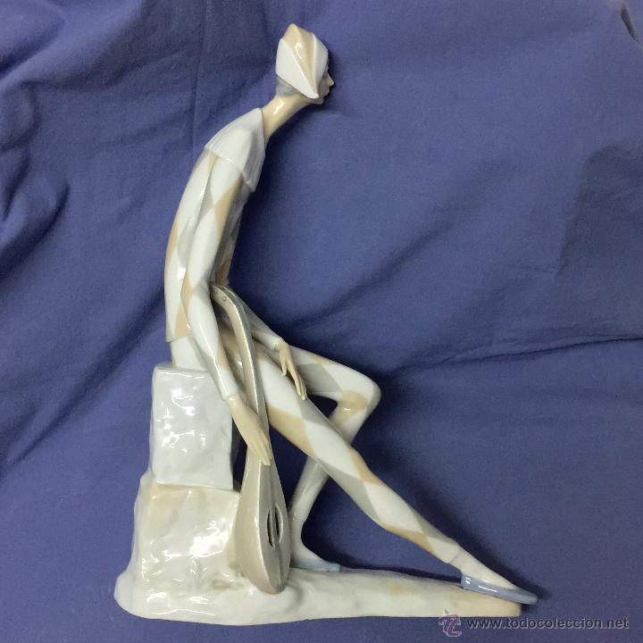 Antig&uuml;edades: ARLEQUIN LLADRO CON BASE MADERA PERFECTO ESTADO - Foto 2