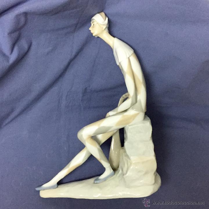 Antig&uuml;edades: ARLEQUIN LLADRO CON BASE MADERA PERFECTO ESTADO - Foto 3