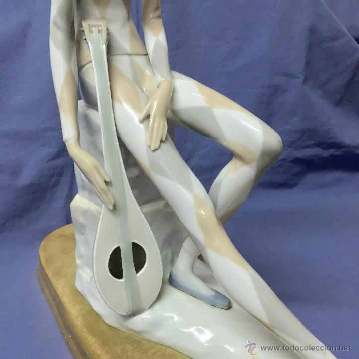 Antig&uuml;edades: ARLEQUIN LLADRO CON BASE MADERA PERFECTO ESTADO - Foto 5