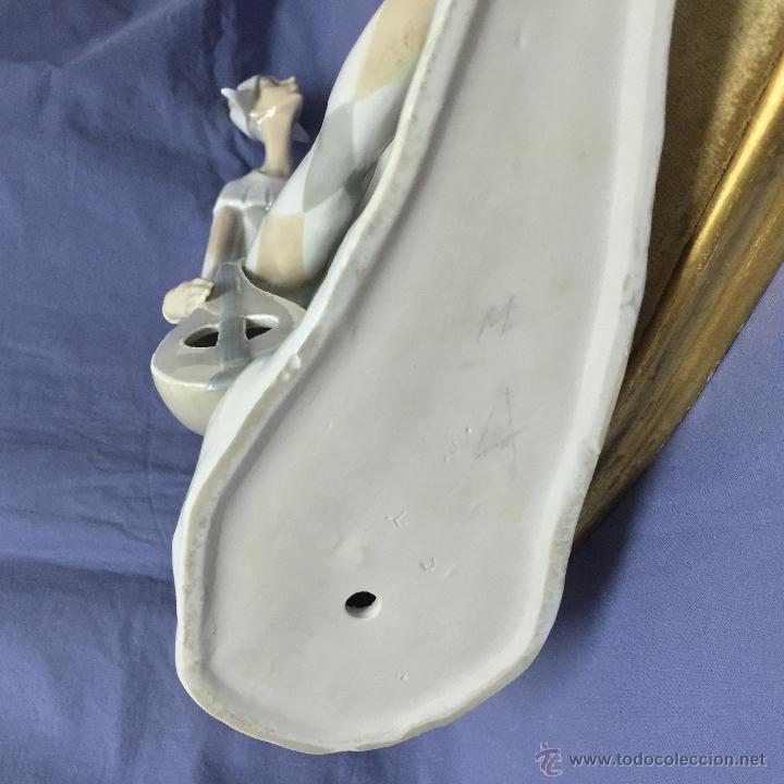 Antig&uuml;edades: ARLEQUIN LLADRO CON BASE MADERA PERFECTO ESTADO - Foto 7