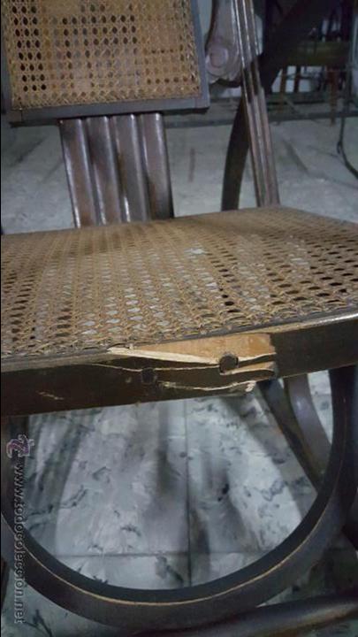 Antig&uuml;edades: ANTIGUA MECEDORA TIPO THONET - Foto 6