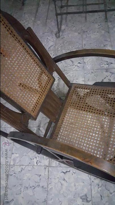 Antig&uuml;edades: ANTIGUA MECEDORA TIPO THONET - Foto 9