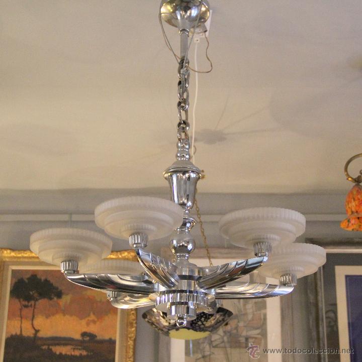 Antig&uuml;edades: L&Aacute;MPARA ART DEC&Oacute;. PETITOT. - Foto 2