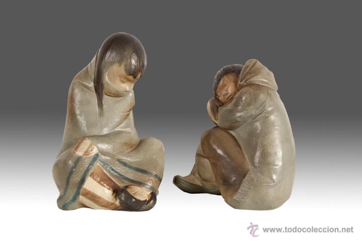 Antig&uuml;edades: PAREJA DE ESQUIMALES DE LLADR&Oacute; - Foto 2