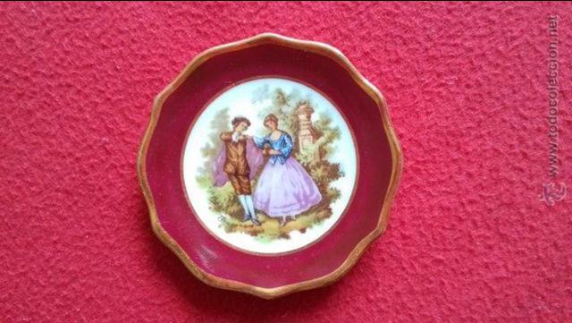 Antig&uuml;edades: ANTIGUO PLATITO DE LIMOGES 7.5CM - Foto 1