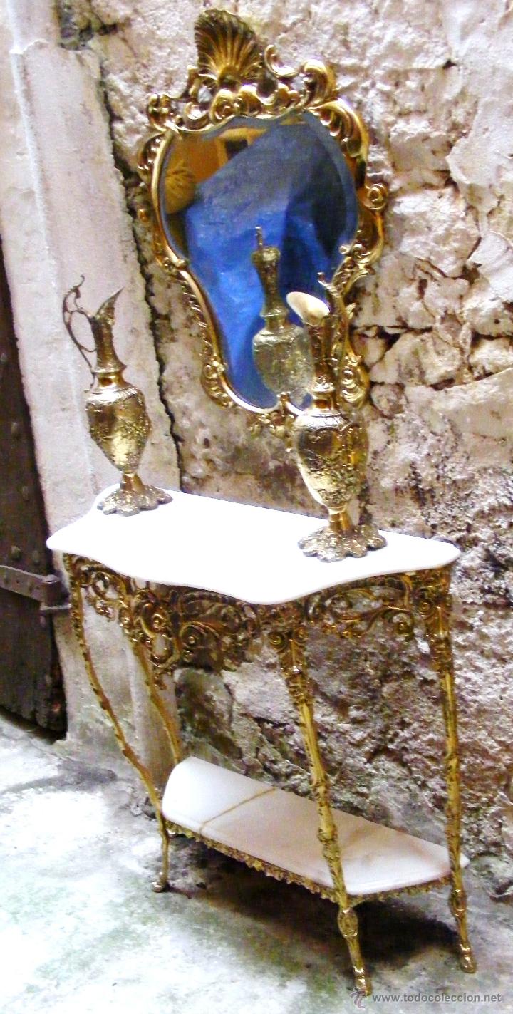 Antig&uuml;edades: RECIBIDOR ANTIGUO - BRONCE - Foto 2