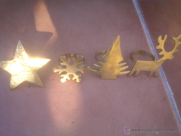 Antig&uuml;edades: CONJUNTO SERVILLETEROS EN BRONCE MOTIVOS NAVIDE&Ntilde;OS - Foto 1
