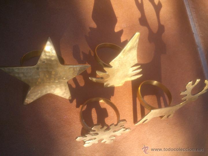 Antig&uuml;edades: CONJUNTO SERVILLETEROS EN BRONCE MOTIVOS NAVIDE&Ntilde;OS - Foto 2