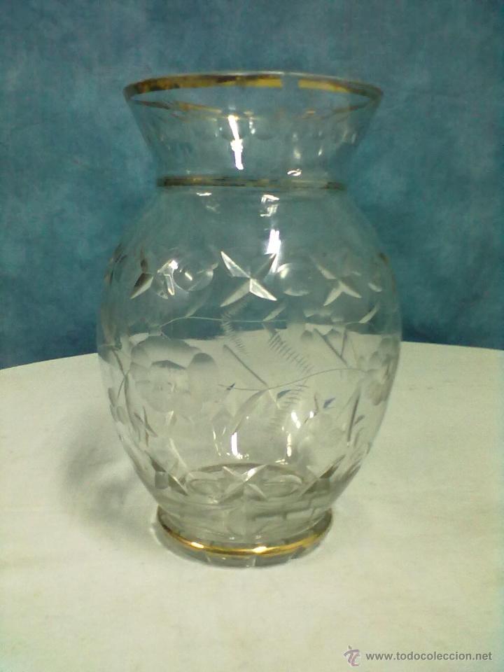 Antig&uuml;edades: JARRON CRISTAL TALLADO - Foto 1