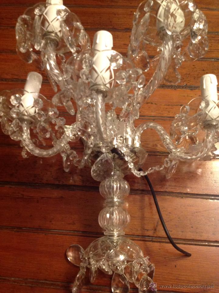 Antig&uuml;edades: gran aplique de cristal de cinco luces (2) - Foto 4