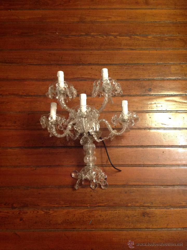 Antig&uuml;edades: gran aplique de cristal de cinco luces (2) - Foto 6