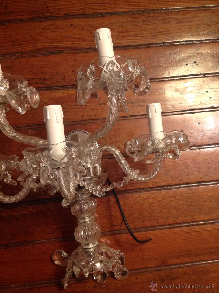 Antig&uuml;edades: gran aplique de cristal de cinco luces (2) - Foto 7