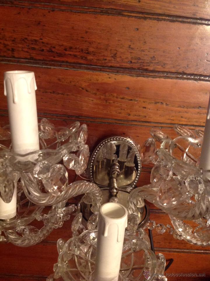 Antig&uuml;edades: gran aplique de cristal de cinco luces (2) - Foto 9